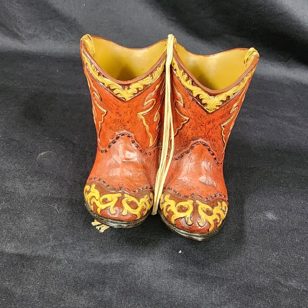 Red Boots Resin Figurine Candle‎ Holder